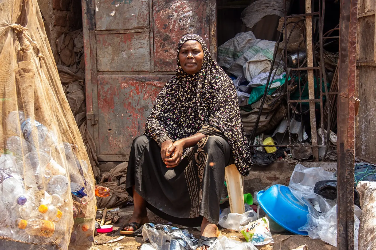 Woman engaged in community recycling and livelihoods work
